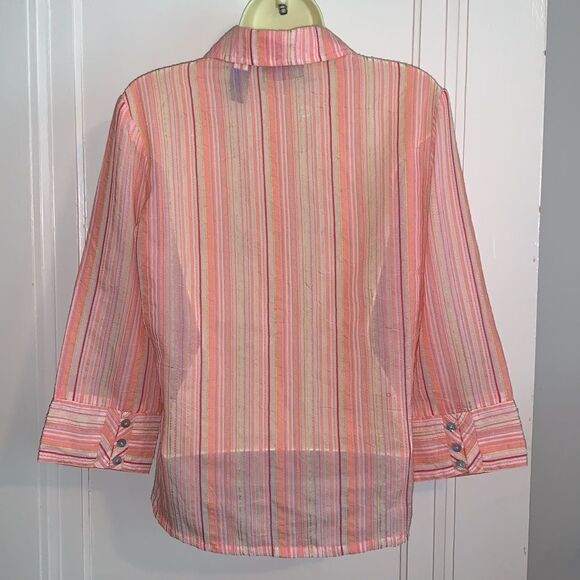 J. H. Collectibles orange striped shirt - Picture 9 of 11